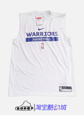 Nike耐克 金州勇士男子速干篮球训练健身运动无袖背心 DR6765-100