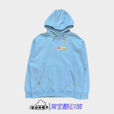 男子刺绣加绒保暖连帽套头卫衣