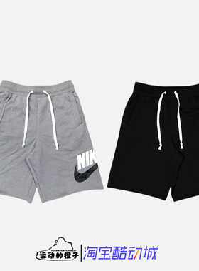 Nike/耐克 NSW黑白大LOGO男经典针织运动休闲短裤 DM6818-010-029