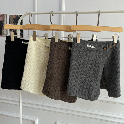 2026新款小众纯色针织半身裙披肩