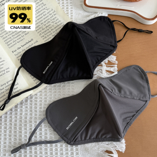 透气防晒口罩护眼角防紫外线立体原纱散热夏季 户外骑行开车面罩女