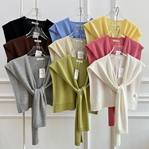 薄款纯色外搭针织小披肩女装饰