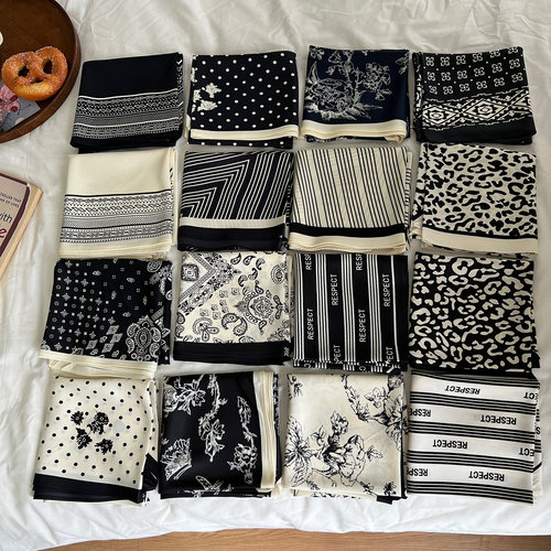 高级感丝巾顺滑质感三角巾头巾