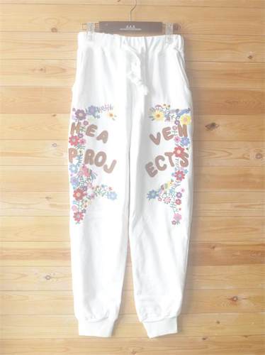 秋季新款rough经典25绣花 花海女士 运动裤收口毛圈裤卫裤厚