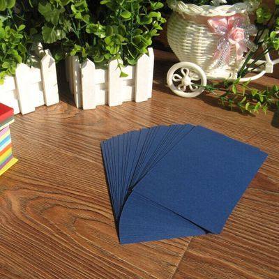 深蓝色明信片卡 diy空白水彩卡片纸 单词卡手绘贺卡牛皮纸卡 白卡