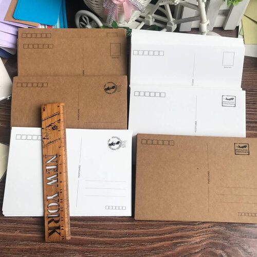 350克厚超度手写简约DIY单词卡