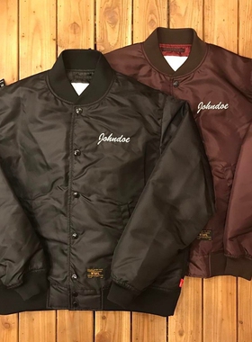 「现货」WTAPS TEAM JK/JACKET.NYLON.SATIN骷髅翅膀棒球夹克外套