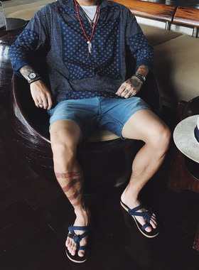 「现货」VISVIM KERCHIEF DOTS TUNIC SHIRT 14SS 蓝方块波点衬衫