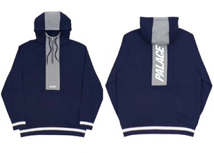 「现货」PALACE 17FW QUICKER SHELL HOOD半拉链拼色连帽卫衣帽衫