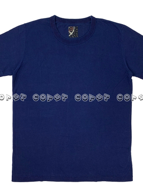 「现货」VISVIM ICT INDIGO OVERDYE CREW 天然染色 蓝染短袖T恤