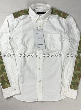 「现货」SOPHNET. CAMOUFLAGE PANEL B.D SHIRT 14SS迷彩拼接衬衫