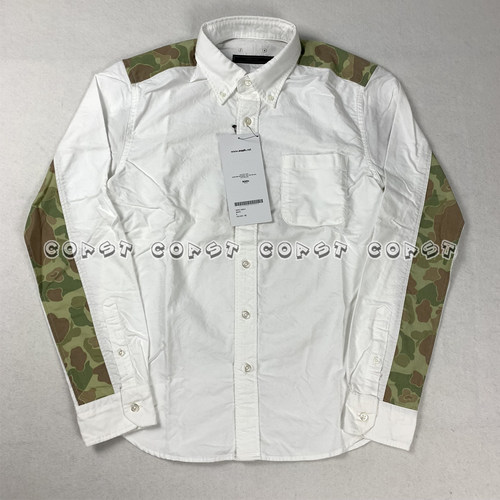 「现货」SOPHNET. CAMOUFLAGE PANEL B.D SHIRT 14SS迷彩拼接衬衫