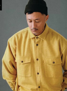 MADNESS RETRO WOOL MIX OVERSHIRT 24AW 日本面料混纺衬衫余文乐