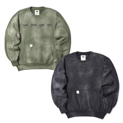 水洗做旧圆领卫衣套头