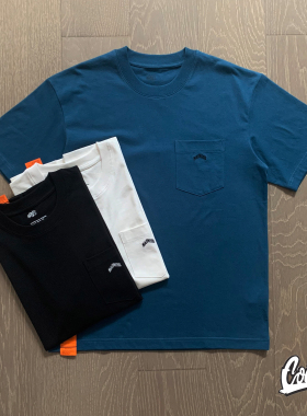 MADNESS POCKET TEE 22SS 橙标刺绣口袋短袖T恤 纯色上衣 余文乐