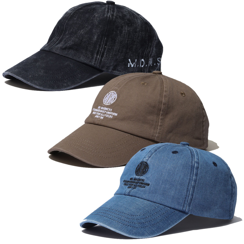 MADNESS余文乐水洗棒球帽弯檐帽