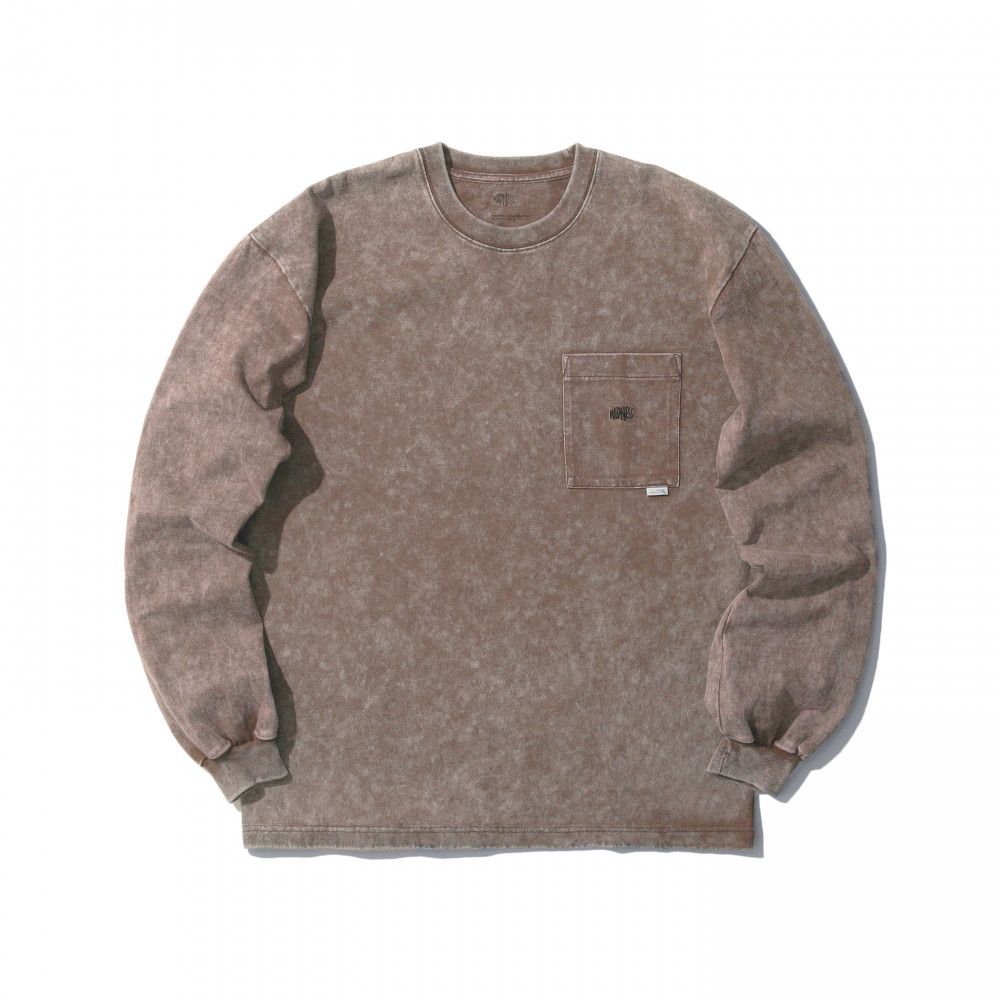 口袋MADNESS雪花水洗长袖刺绣