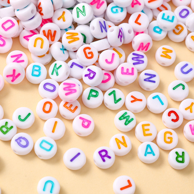 亚克力英文字母儿童编织diy饰品