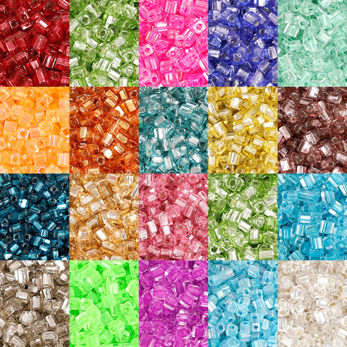 灌银染芯4mm方糖DIY项链串珠材料