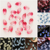 20颗捷克琉璃古风头饰配件diy材料水滴手工珠子发簪步摇水晶吊坠