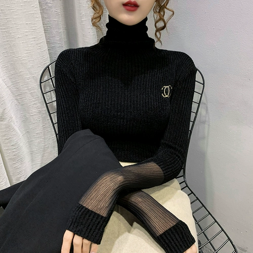 Демисезонный бархатный лебедь, приятный телу трикотажный свитер, облегающий крой, в западном стиле, по фигуре