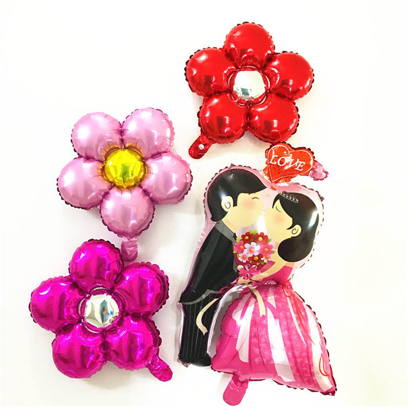 kiss新郎新娘铝箔铝膜气球结婚庆礼房场景布置装饰修饰品拥抱亲吻