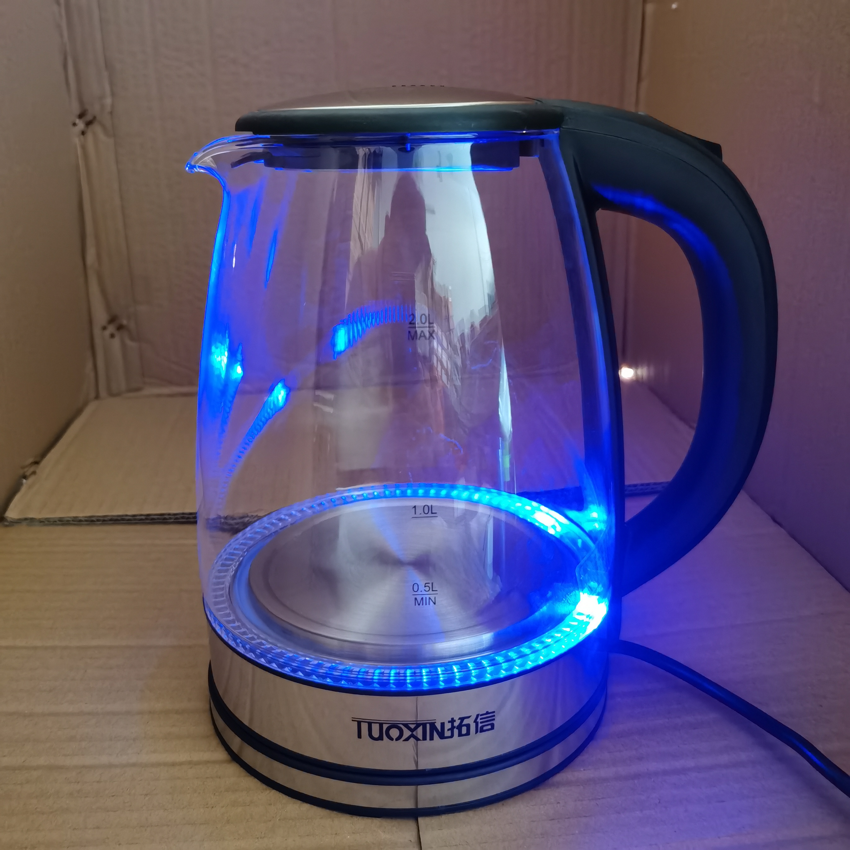 健康玻璃电热水壶2L家用快速烧水壶酒店宾馆自动断电电水壶煮水