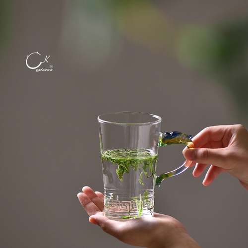 Chikao奇高新款龙把加厚泡茶绿茶红茶杯茶具家用办公工艺国风茶杯