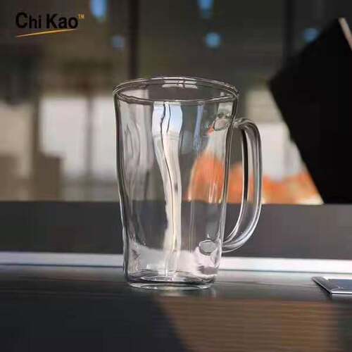 耐热玻璃加厚办公室带把杯子