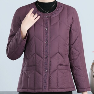 冬季妈妈装羽绒棉棉服女中老年特体大码保暖内胆奶奶加肥棉袄居家