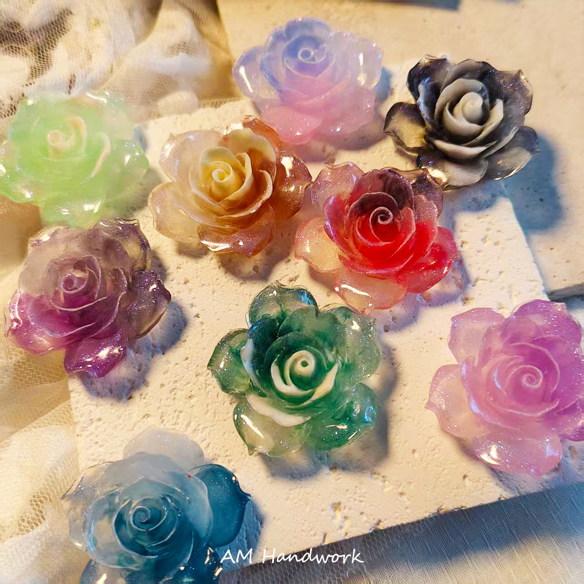 闪粉晕染双色玫瑰花junkjournal手工diy装饰立体树脂花相框贴片花,饰品/流行首饰/时尚饰品新,其他DIY饰品配件,淘宝优惠券,粉丝福利购,淘宝优惠卷