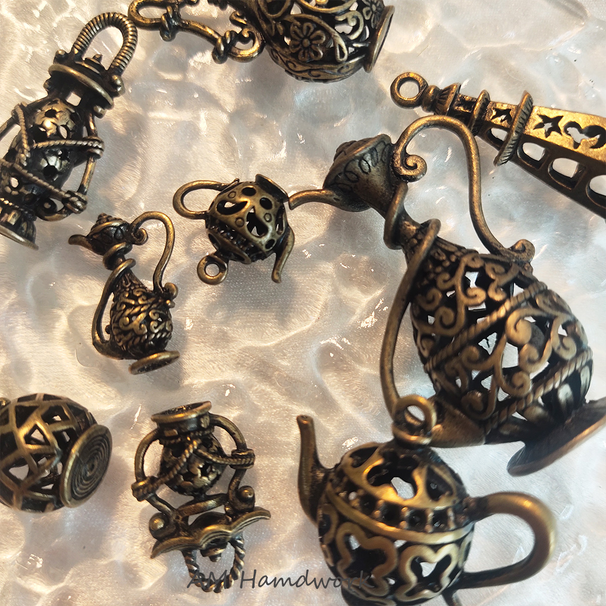 镂空魔法瓶 复古灯笼手工diy装饰品 迷你金属瓶 娃娃屋装饰瓶