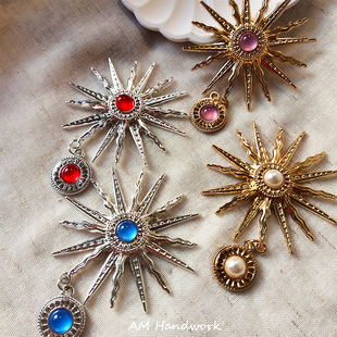 扎痛包包装材料填充物复古配件太阳神吊坠diy手工装饰项链饰品