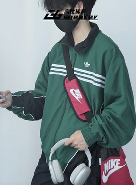 阿迪达斯三叶草男子FLAMES JKT宽松立领运动夹克外套 IS0195