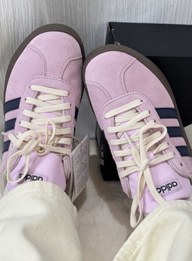 阿迪达斯【VL COURT】T头鞋男女复古德训鞋运动休闲板鞋 JR8309