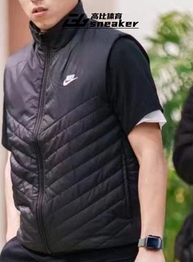 NIKE耐克男子棉马甲背心保暖防风运动训练背心外套FB8202-011