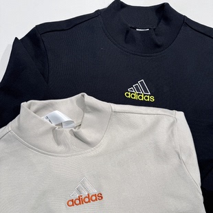 Adidas阿迪达斯男女运动半高领纯棉套头衫宽松长袖T恤JD5401 5402