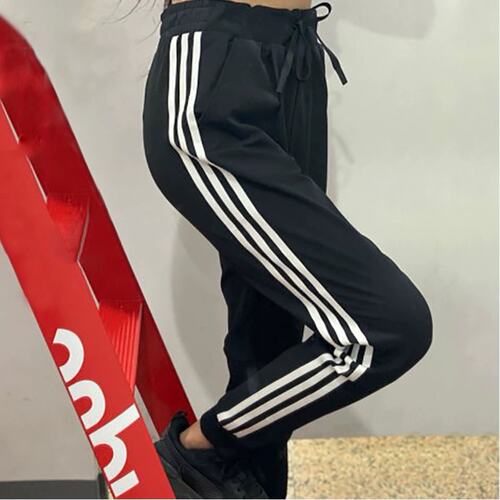 ADIDAS阿迪达斯梭织薄款女裤子跑步运动裤三道杠透气长裤GF0112