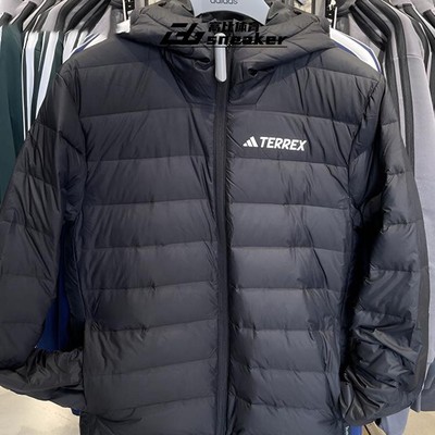 阿迪达斯男子TERREX秋冬保暖轻薄排骨羽绒服防风夹克外套KB2176