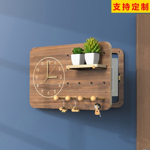 木质挂件竖款轻奢风电表箱装饰画