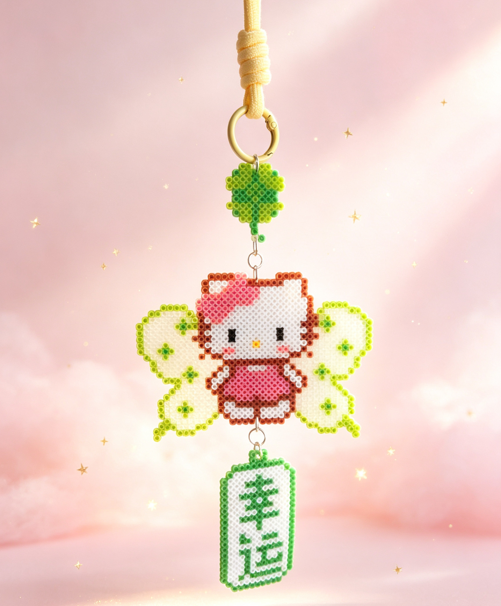 【拼豆成品挂件】幸运天使hel包挂件