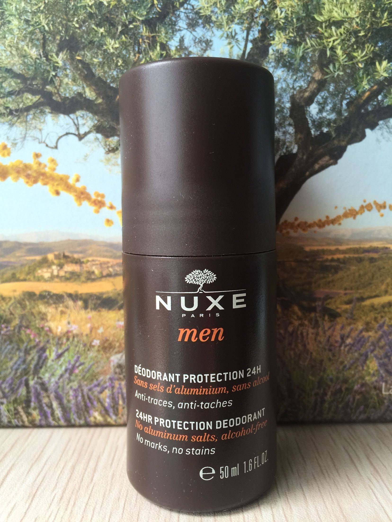 nuxe欧树男士止汗露50ml 香体走珠24小时deodorant for men法国产