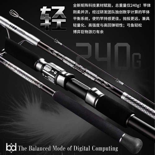 伊酷达GT系列钢索轻型波爬竿海钓竿船抛路亚竿远投竿黄鲣炮弹波扒