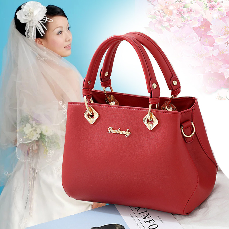红色新娘包包大气婚礼结婚用手提包女大容量百搭女包妈妈斜挎包