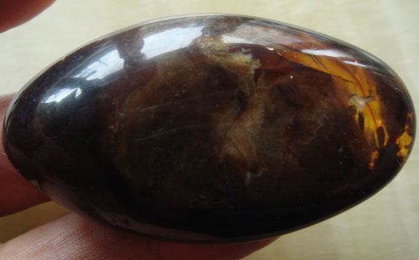 缅甸天然琥珀19.2克花珀抛光珀根风景原石11