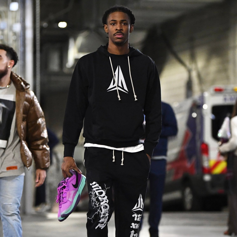 篮球男女帽衫莫兰特连帽卫衣logo