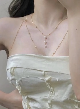珍珠流苏胸链纯欲性感辣妹