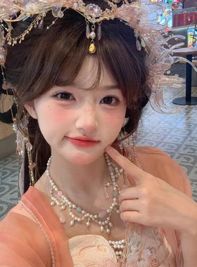 古风汉服软璎珞多层仙气项链