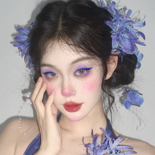 新中式温柔紫色彼岸花流苏发夹古风汉服超仙发饰写真拍照侧边头饰