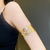 甜酷金属蝴蝶夸张手环辣妹ins镂空开口手镯小众高级感朋克风臂环